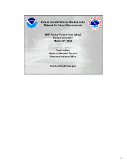 Indiana Rainfall Patterns, Flooding and a Network - Purdue e-Pubs