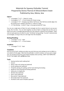 Materials for Squeezy Potholder Tutorial Prepared