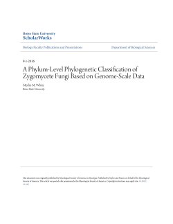 A Phylum-Level Phylogenetic Classification of Zygomycete Fungi