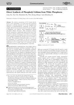 Direct Synthesis of Phospholyl Lithium from White Phosphorus