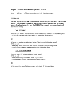 English Literature Spring Mock 2011