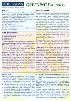 a greening factsheet - The Andersons Centre