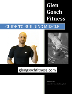guide to building muscle - Glen Gosch Fitness | Fitness at A