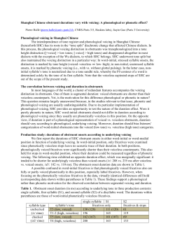 Shanghai Chinese obstruent durations vary with voicing: A