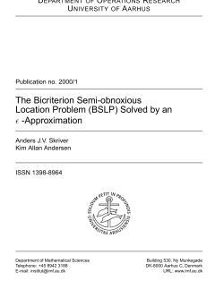The Bicriterion Semi-obnoxious Location Problem