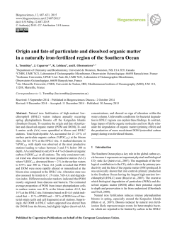 Origin and fate of particulate and dissolved