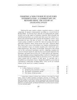 charting a new course in statutory interpretation: a commentary on