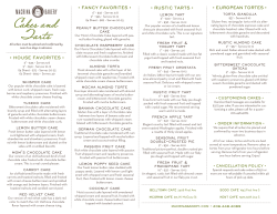 Cakes and Tarts - Macrina Bakery