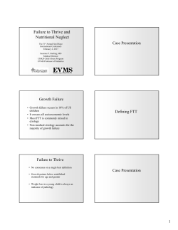Failure to Thrive and Nutritional Neglect