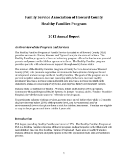 Family Service Association of Howard County Healthy Families