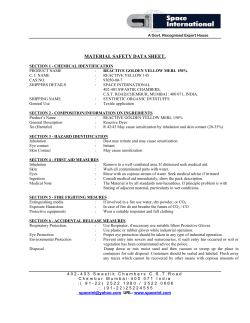 MATERIAL SAFETY DATA SHEET.