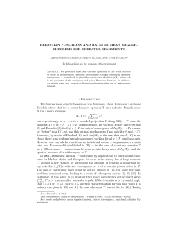 BERNSTEIN FUNCTIONS AND RATES IN MEAN ERGODIC