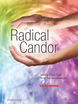 Radical Candor: Making &ldquo;Clean Coal&rdquo; More than