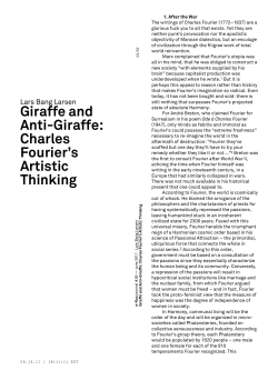 Giraffe and Anti-Giraffe: Charles Fourier`s Artistic Thinking