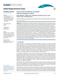 Ocean nutrient pathways associated with the