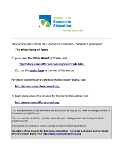 This lesson plan is from the Council for Economic Education`s