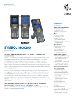 SYMBOL MC9200 - Zebra Technologies