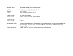 Institution Name: Birmingham Women`s NHS Foundation Trust