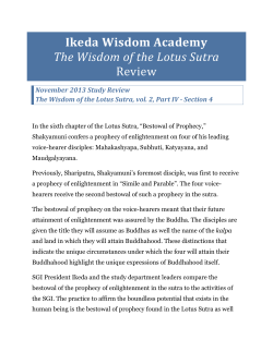 Ikeda Wisdom Academy The Wisdom of the Lotus Sutra - Sgi-Usa