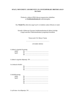 Doktori (PhD) &eacute;rtekez&eacute;s - DEA