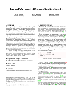 Precise Enforcement of Progress-Sensitive Security