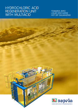 HYDROCHLORIC ACID REGENERATION UNIT WITH MULTIACID