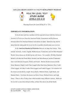 STUDY GUIDE LEVELS THREE AND FOUR