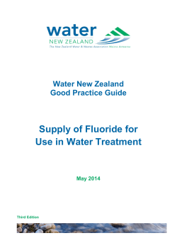 Supply of Fluoride for Use in Water Treatment