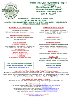 2016 Community Clean-Up Week Flyer 2