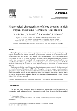 Hydrological characteristics of slope deposits in high tropical