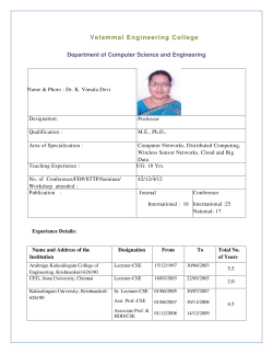 Dr.K.Vimala Devi - Velammal Engineering College