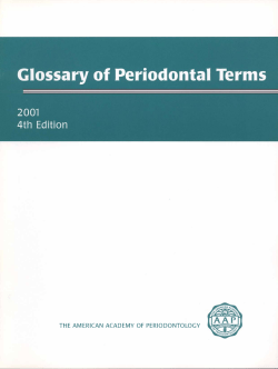 Glossary of Periodontal Terms