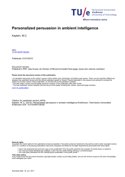 Personalized persuasion in ambient intelligence - Pure
