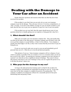 Dealing with the Damage to Your Car after an Accident