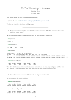 RMDA Workshop 1: Answers