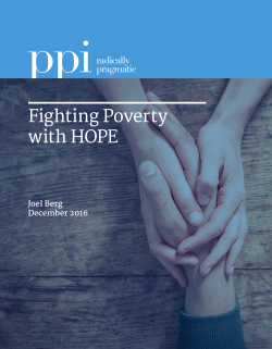 Fighting Poverty with HOPE - Progressive Policy Institute