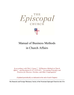 Manual of Business Methods in Church Affairs