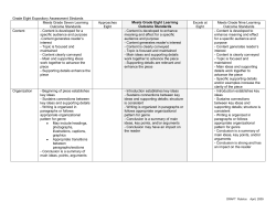 Grade 8 Writing Standards