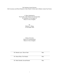 The Enduring Austen Heroine - Digital Commons @ Liberty University