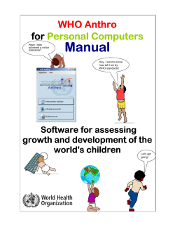 Software for assessing growth and development of the world`s