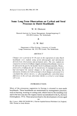 Some Long-Term Observations on Cyclical and Seral Processes in