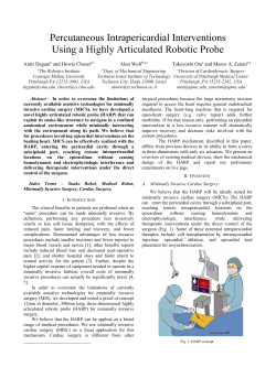 Percutaneous Intrapericardial Interventions Using a Highly