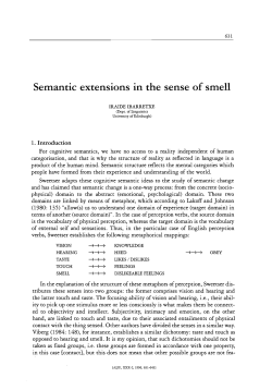 Semantic extensions in the sense of smell