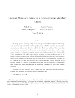 Optimal Monetary Policy in a Heterogeneous Monetary Union&lowast;