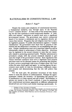 RATIONALISM IN CONSTITUTIONAL LAW