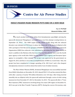 india`s maiden mars mission - Centre for Air Power Studies