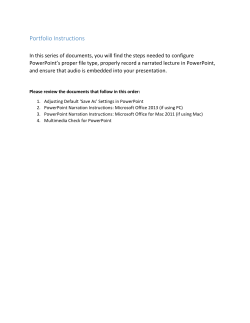 Portfolio Instructions