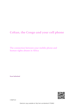 Coltan, the Congo and your cell phone