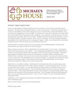 2013-October Newsletter - Michael`s House, Inc. is dedicated to