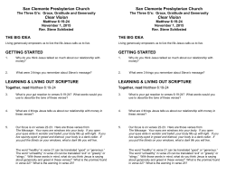 San Clemente Presbyterian Church Clear Vision